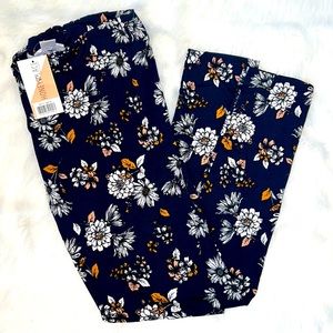 Honey and Lace Laguna leggings navy floral